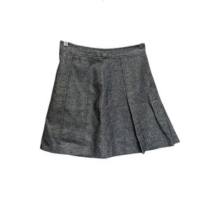 Massimo Dutti Cotton Wool Blend Gold Gray A-Line Skirt Size Small